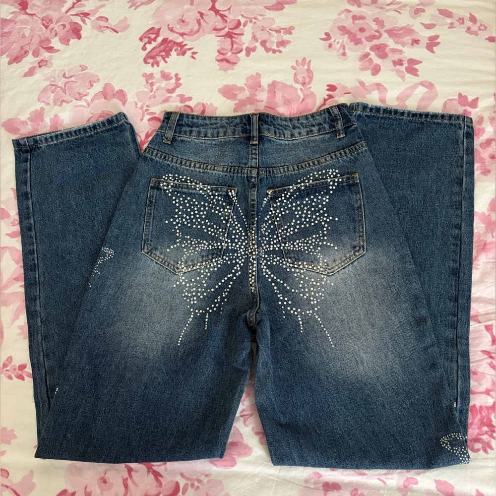 BUTTERFLY SPARKLE DENIM JEANS
